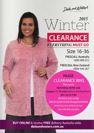 Australian Plus Size Catalog Dale and Waters. Fall-Winter, 2015-2016