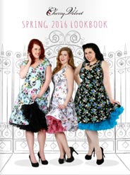 Plus Size Lookbooks Dresses in Pin Up Style by Canadian Brand Cherry Velvet, Spring-Summer 2016